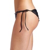 image:imageLuli Fama Womens Cosita Buena Cutting Edge Wavey Ruched TieSide Bikini BottomCharcoal