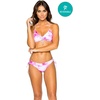 image:imageLuli Fama Womens Cosita Buena Cutting Edge Wavey Ruched TieSide Bikini BottomFuchsia