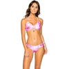 image:imageLuli Fama Womens Cosita Buena Cutting Edge Wavey Ruched TieSide Bikini BottomFuchsia