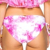 image:imageLuli Fama Womens Cosita Buena Cutting Edge Wavey Ruched TieSide Bikini BottomFuchsia