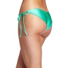 image:imageLuli Fama Womens Cosita Buena Cutting Edge Wavey Ruched TieSide Bikini BottomJade Shimmer