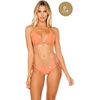 image:imageLuli Fama Womens Cosita Buena Cutting Edge Wavey Tie Side Ruched Full BottomAzafran
