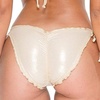image:imageLuli Fama Womens Cosita Buena Cutting Edge Wavey Tie Side Ruched Full BottomLavanda