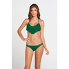 image:imageLuli Fama Womens Cosita Buena Multi Strap Ruched Brazilian Back BottomEmerald