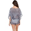 image:imageLuli Fama Womens El Malecon Cabana V  Neck Dress Cover Up SwimwearMarino