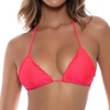 image:imageLuli Fama Womens Triangle Bikini Top with Removable Cups and Adjustable Tie ClosureBombshell Red