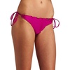image:imageLuli Fama Womens Cosita Buena Cutting Edge Wavey Ruched TieSide Bikini BottomBerry Daring