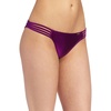 image:imageLuli Fama Womens Cosita Buena Multi Strap Ruched Brazilian Back BottomVixen Purple