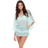 image:imageLuli Fama Womens El Malecon Cabana V  Neck Dress Cover Up SwimwearEspuma De Mar
