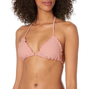 image:imageLuli FAMA Womens Solids Cosita Buena Wavey Triangle Bikini Top SwimwearRosa