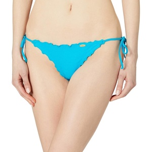image:imageLuli Fama Womens Cosita Buena Cutting Edge Wavey Ruched TieSide Bikini BottomTurquoise Paradise