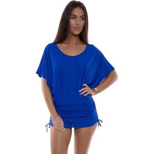 image:imageLuli Fama Womens Cosita Buena South Beach CoverUp DressElectric Blue