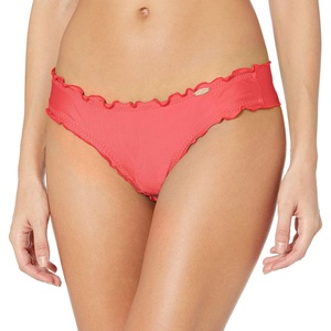 image:imageLuli Fama Womens Cosita Buena Wavey RuchedBack BottomFire Coral